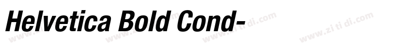 Helvetica Bold Cond字体转换